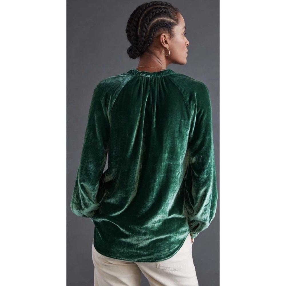 Anthroplogie PILCRO Womens Large Long Sleeve Buttondown Shirt Hadley Velvet - Picture 3 of 11